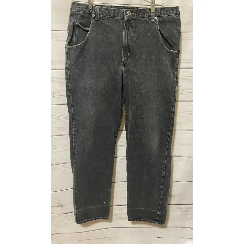 Guess Jeans Men’s Relaxed Fit 38/33‎ Black Denim 100% Cotton
